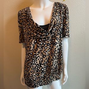 East 5th Brown & Black Cheetah Print Blouse
